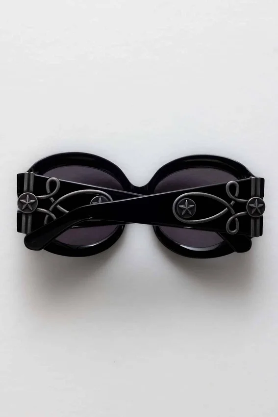 Okrągłe okulary przeciwsłoneczne Majorette Oversized w kolorze czarnym