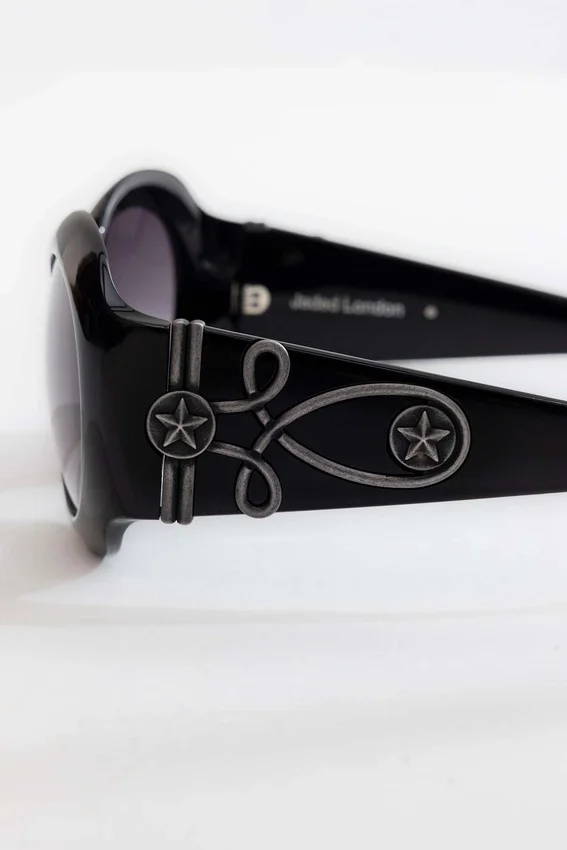 Okrągłe okulary przeciwsłoneczne Majorette Oversized w kolorze czarnym