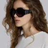 Okrągłe okulary przeciwsłoneczne Majorette Oversized w kolorze czarnym