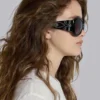 Okrągłe okulary przeciwsłoneczne Majorette Oversized w kolorze czarnym