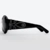 Okrągłe okulary przeciwsłoneczne Majorette Oversized w kolorze czarnym