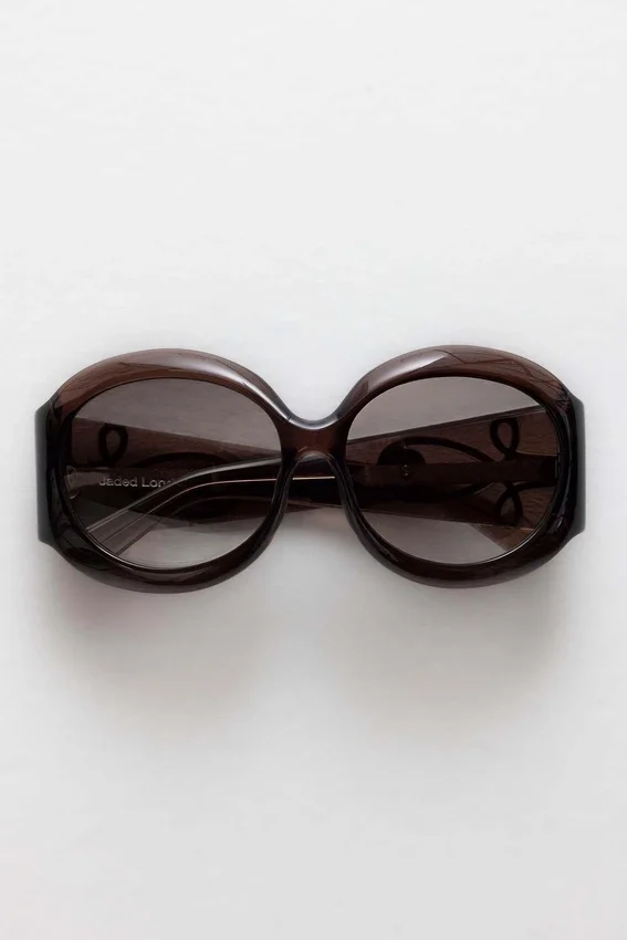Okulary przeciwsłoneczne Majorette Oversized Round w kolorze brązowym