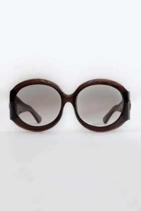 Okulary przeciwsłoneczne Majorette Oversized Round w kolorze brązowym