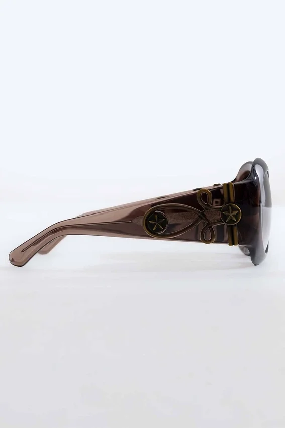 Okulary przeciwsłoneczne Majorette Oversized Round w kolorze brązowym