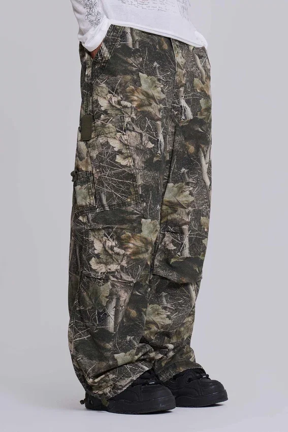 Parachute Pants w kamuflażu Woodland