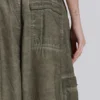 Parachute Pants w kolorze khaki z wykończeniem „oil wash”