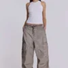 Parachute Pants w wykończeniu Stone Oil Wash