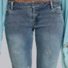 Ręcznie wyszywane jeansy Cooper o kroju bootcut