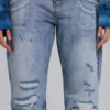 Rider Low Rise Straight Leg Jeans w jasnym odcieniu
