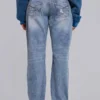 Rider Low Rise Straight Leg Jeans w jasnym odcieniu