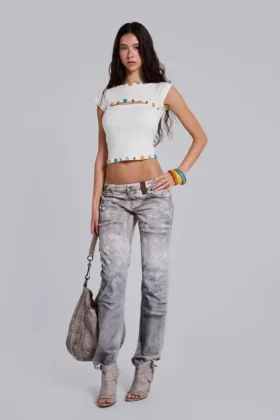 Rider Low Rise Straight Leg Jeans w kolorze Painter