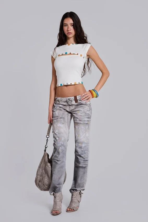 Rider Low Rise Straight Leg Jeans w kolorze Painter
