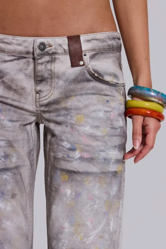 Rider Low Rise Straight Leg Jeans w kolorze Painter