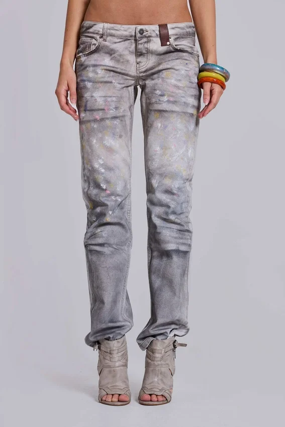 Rider Low Rise Straight Leg Jeans w kolorze Painter
