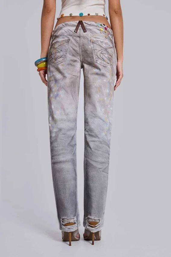 Rider Low Rise Straight Leg Jeans w kolorze Painter