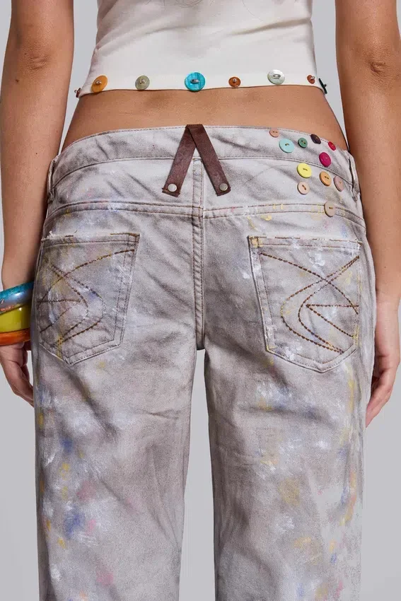 Rider Low Rise Straight Leg Jeans w kolorze Painter