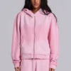 Różowa sportowa bluza Monster Hoodie o luźnym kroju