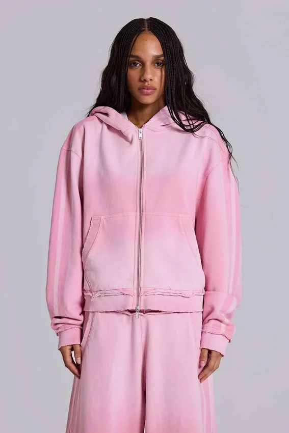 Różowa sportowa bluza Monster Hoodie o luźnym kroju