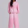 Różowe, sportowe, luźne Monster Joggers