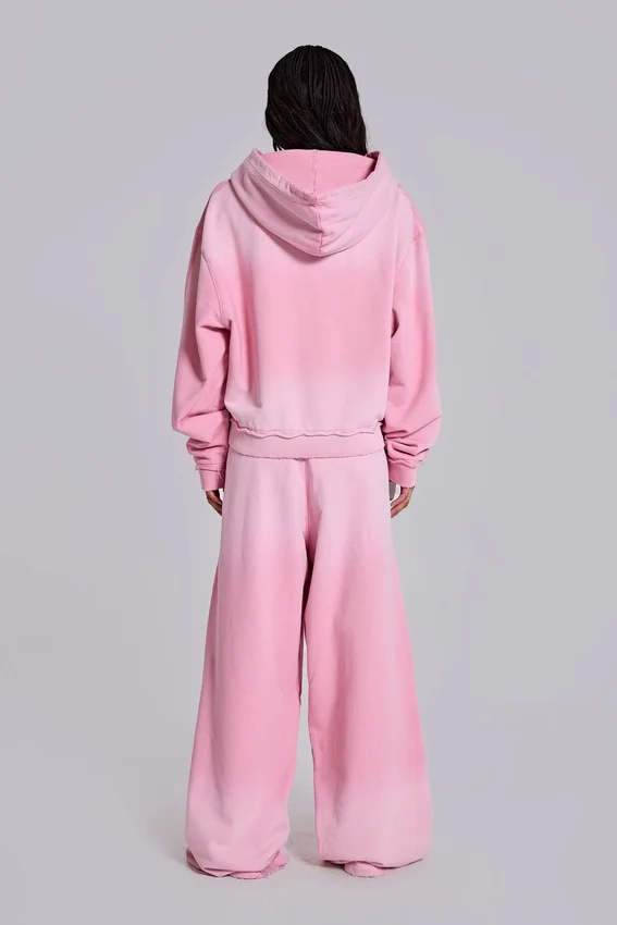 Różowe, sportowe, luźne Monster Joggers