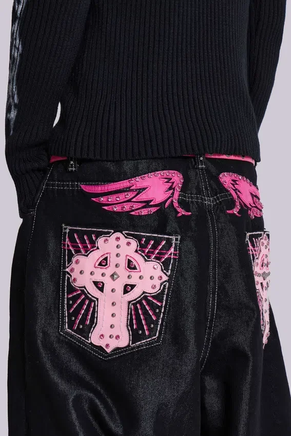 Różowe Colossus Jeans Sapphire XL