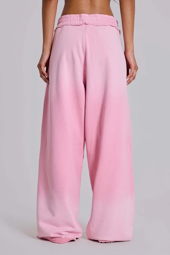 Różowe, sportowe, luźne Monster Joggers