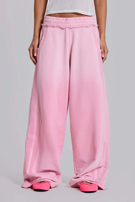 Różowe, sportowe, luźne Monster Joggers