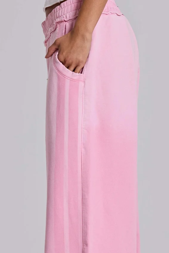 Różowe, sportowe, luźne Monster Joggers