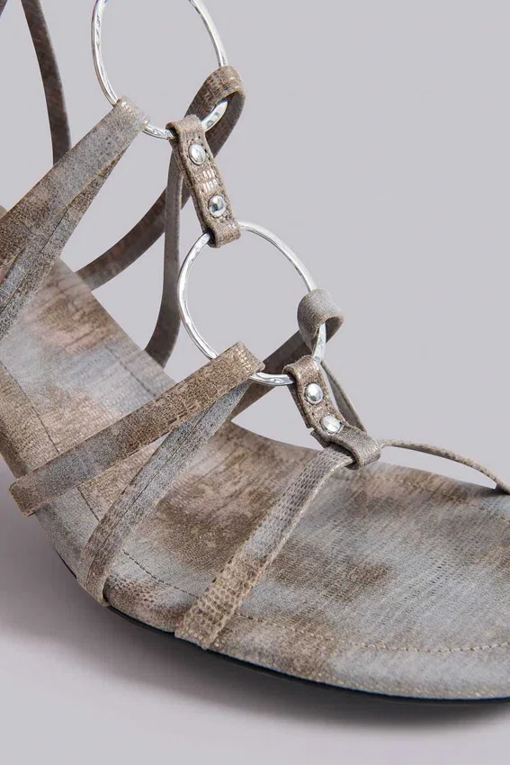Sandały na obcasie typu gladiator „Zira”