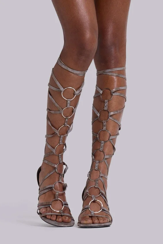 Sandały na obcasie typu gladiator „Zira”