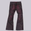 Spodnie bootcut „Drift” z imitacji skóry w kolorze bordowym z ćwiekami
