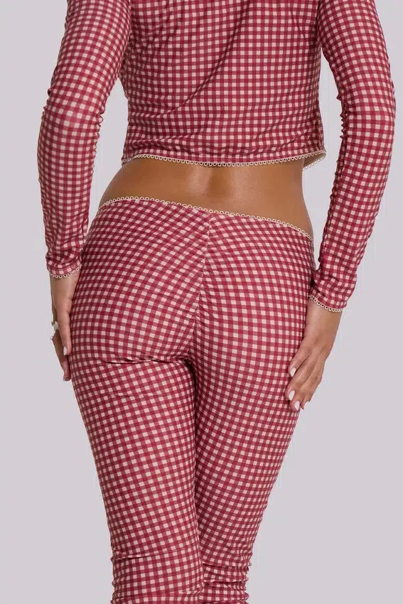 Spodnie capri do pływania Freda w kratkę