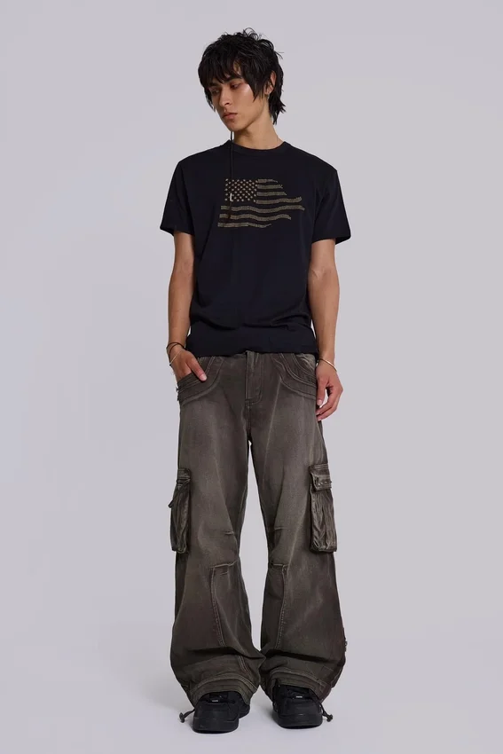 Spodnie cargo „Trooper” w kolorze wyblakłego khaki
