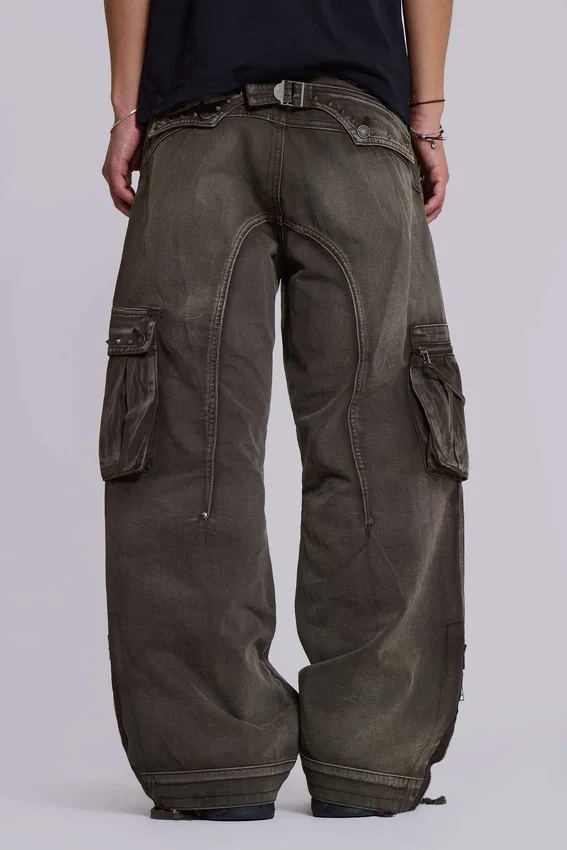 Spodnie cargo „Trooper” w kolorze wyblakłego khaki