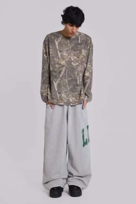 Spodnie dresowe LDN Print Grey Marl Monster Joggers