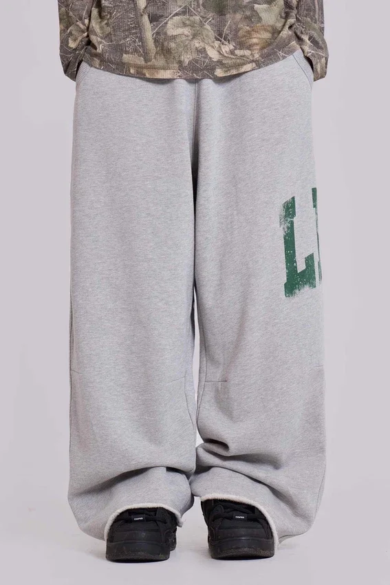 Spodnie dresowe LDN Print Grey Marl Monster Joggers