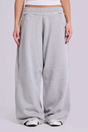Spodnie dresowe „Monster Joggers” w rozmiarze petite, szare melanżowe, luźne