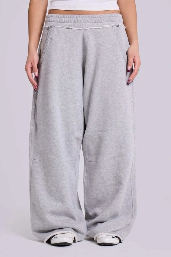 Spodnie dresowe „Monster Joggers” w rozmiarze petite, szare melanżowe, luźne
