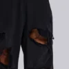 Spodnie dresowe Monster Joggers w stylu baggy z efektem postarzenia w kolorze czarnym