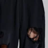 Spodnie dresowe Monster Joggers w stylu baggy z efektem postarzenia w kolorze czarnym