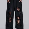 Spodnie dresowe Monster Joggers w stylu baggy z efektem postarzenia w kolorze czarnym
