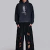 Spodnie dresowe Monster Joggers w stylu baggy z efektem postarzenia w kolorze czarnym