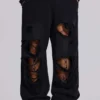Spodnie dresowe Monster Joggers w stylu baggy z efektem postarzenia w kolorze czarnym