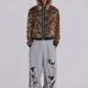 Spodnie dresowe Monster Joggers w stylu baggy z efektem postarzenia w kolorze szarym melanżowym