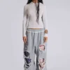 Spodnie dresowe „Stars and Stripes” w stylu „Monster Joggers” z efektem postarzenia