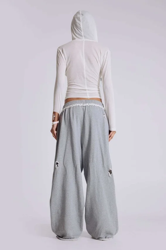 Spodnie dresowe „Stars and Stripes” w stylu „Monster Joggers” z efektem postarzenia