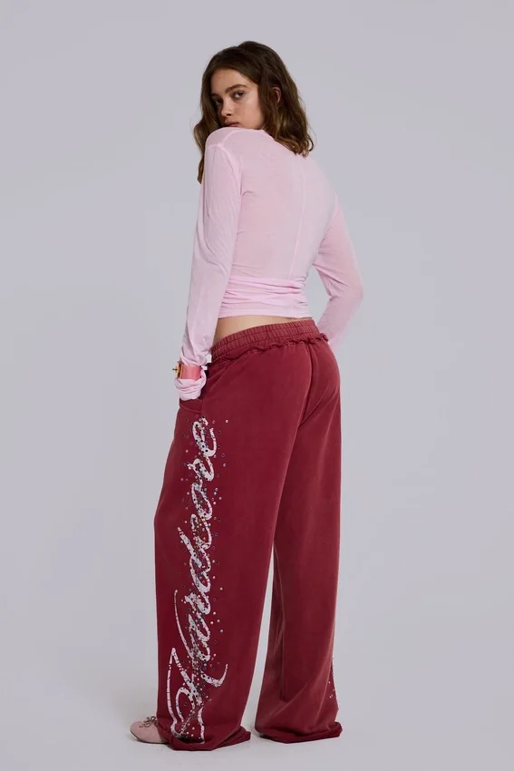 Spodnie Monster Joggers w kolorze bordowym