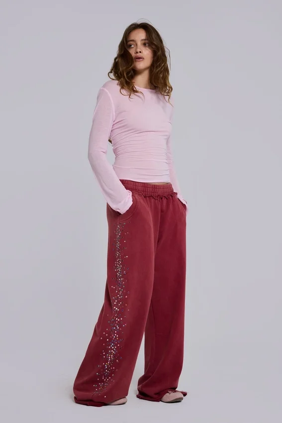 Spodnie Monster Joggers w kolorze bordowym