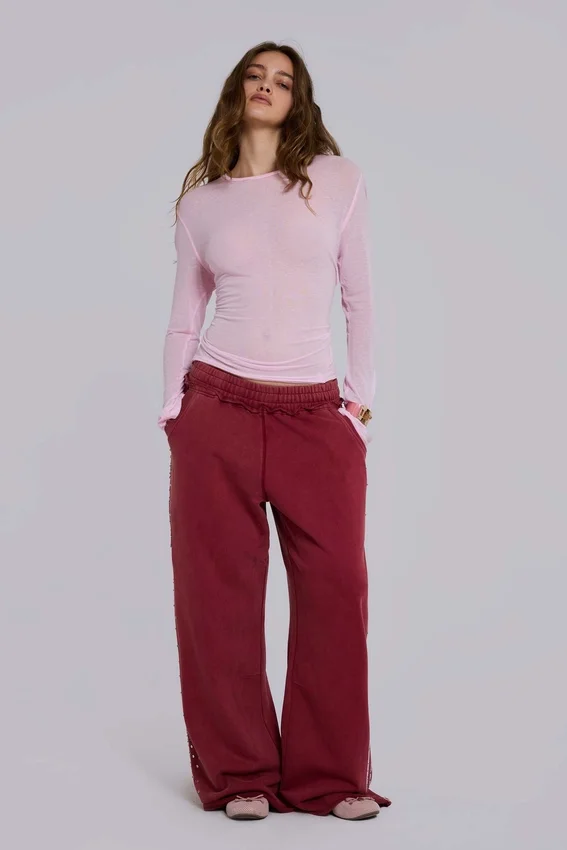 Spodnie Monster Joggers w kolorze bordowym