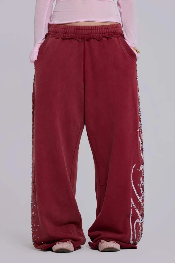 Spodnie Monster Joggers w kolorze bordowym
